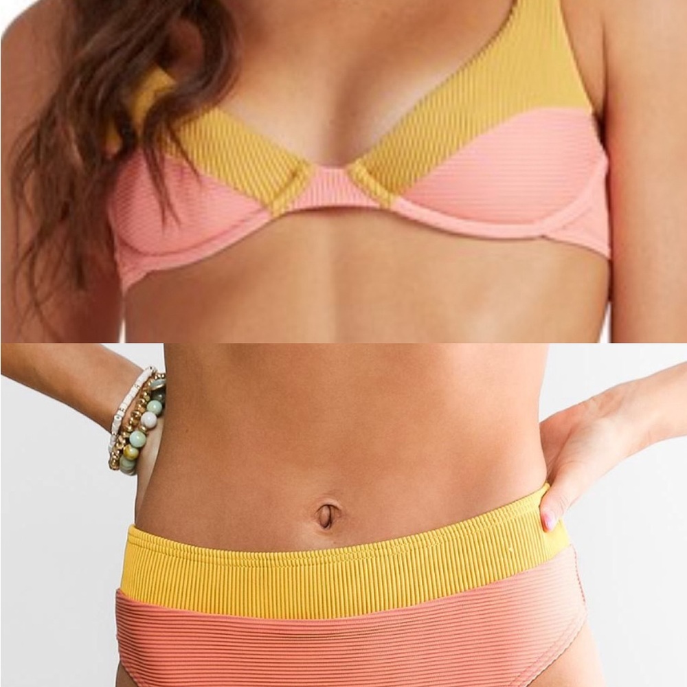 Billabong Yellow and Pink Bikini